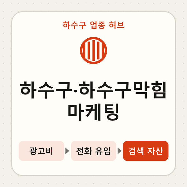 하수구·하수구막힘 마케팅